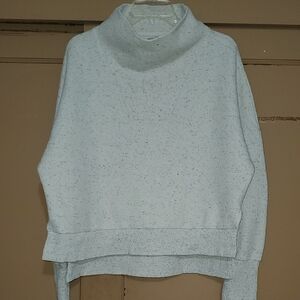 CALIA by Carrie Underwood Speckled Light Gray Cowl Neck Sweatshirt